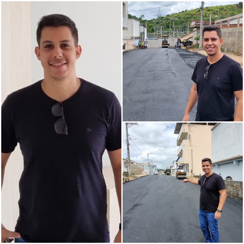 Vereador Rubens visita pavimentação asfáltica no Irmãos Fernandes